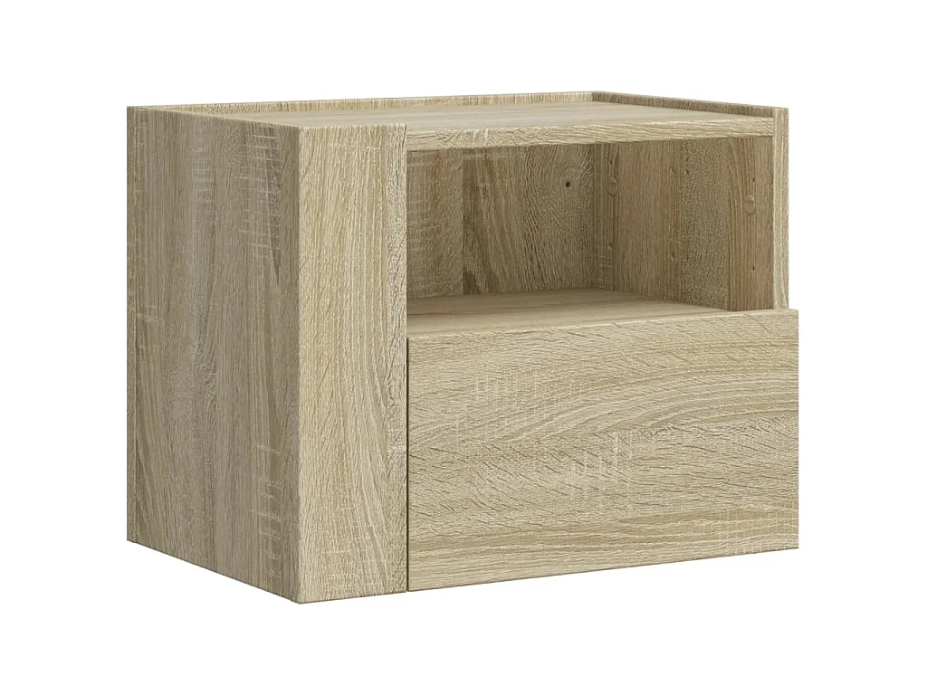 Comodini a Muro 2 pz Rovere Sonoma 45x30x35 cm