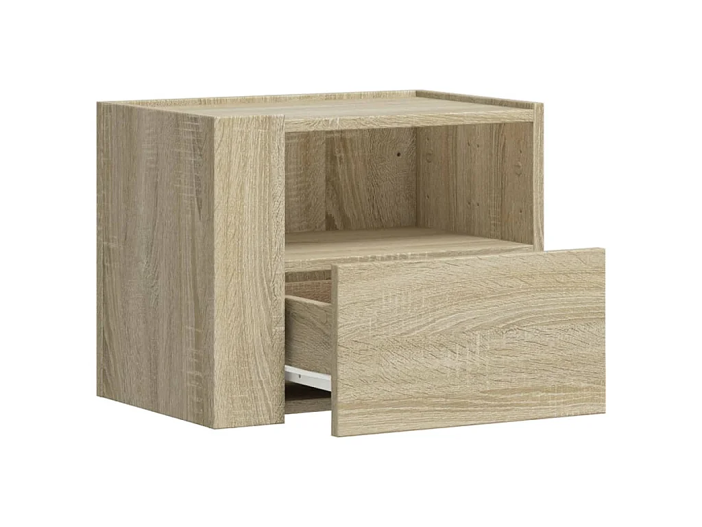 Comodini a Muro 2 pz Rovere Sonoma 45x30x35 cm