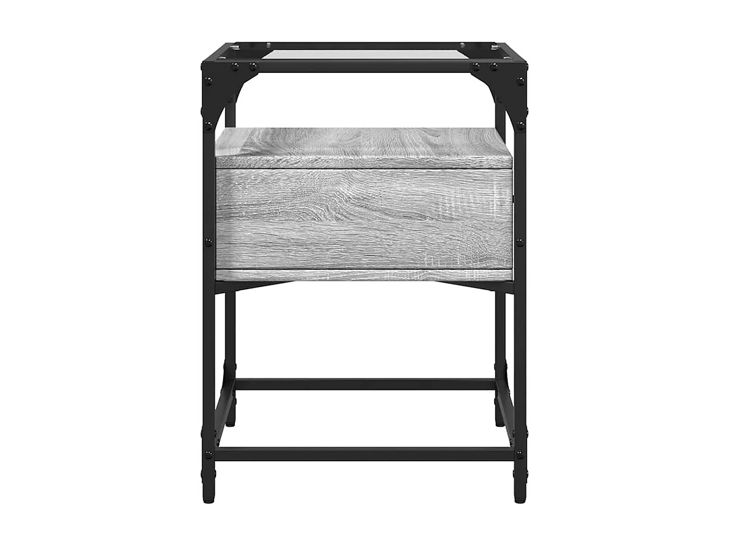 Nachtkastjes 40x40x55 cm bewerkt hout grijs sonoma