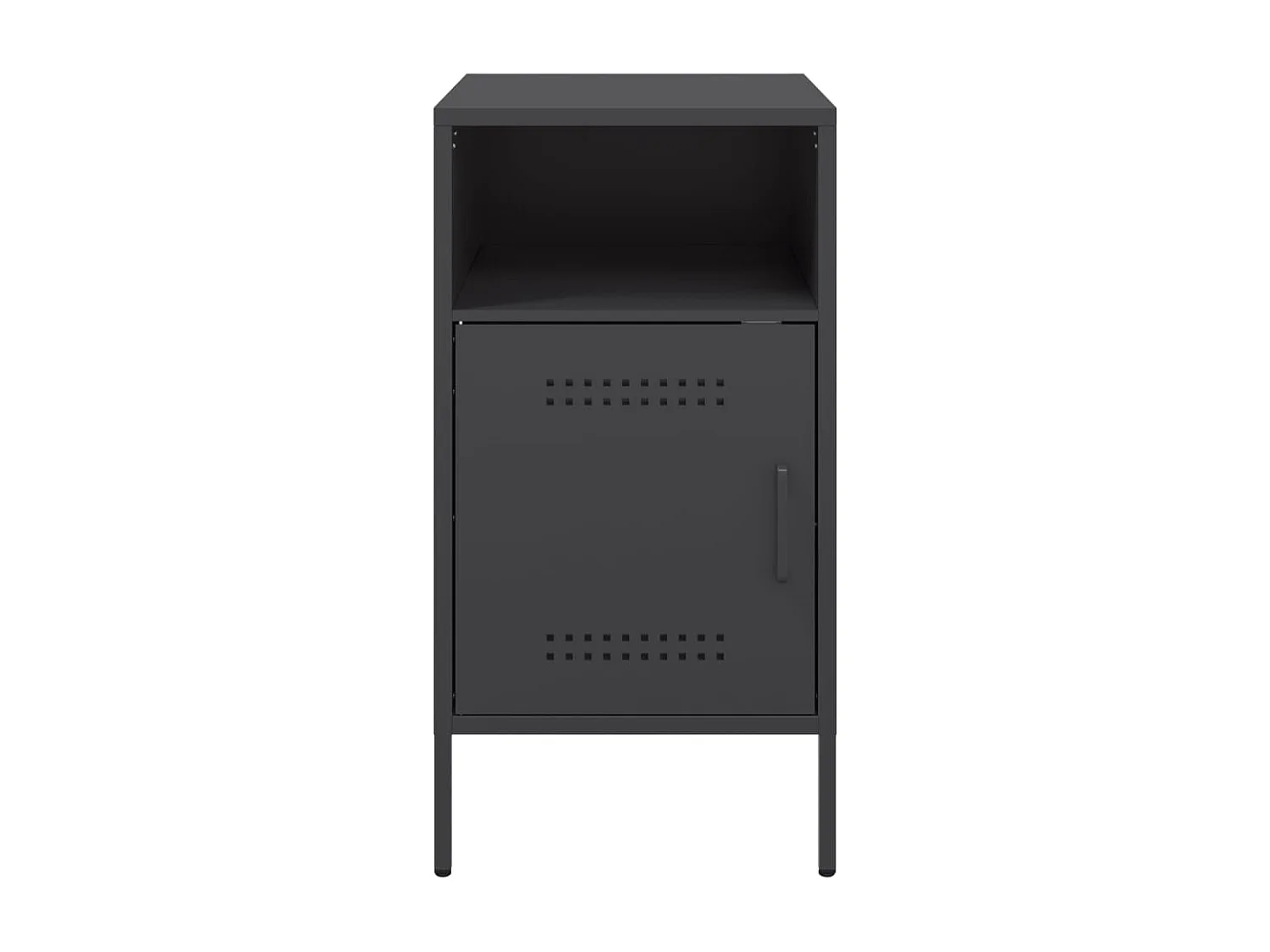 Tables de chevet 2 pcs noir 36x39x68 cm acier