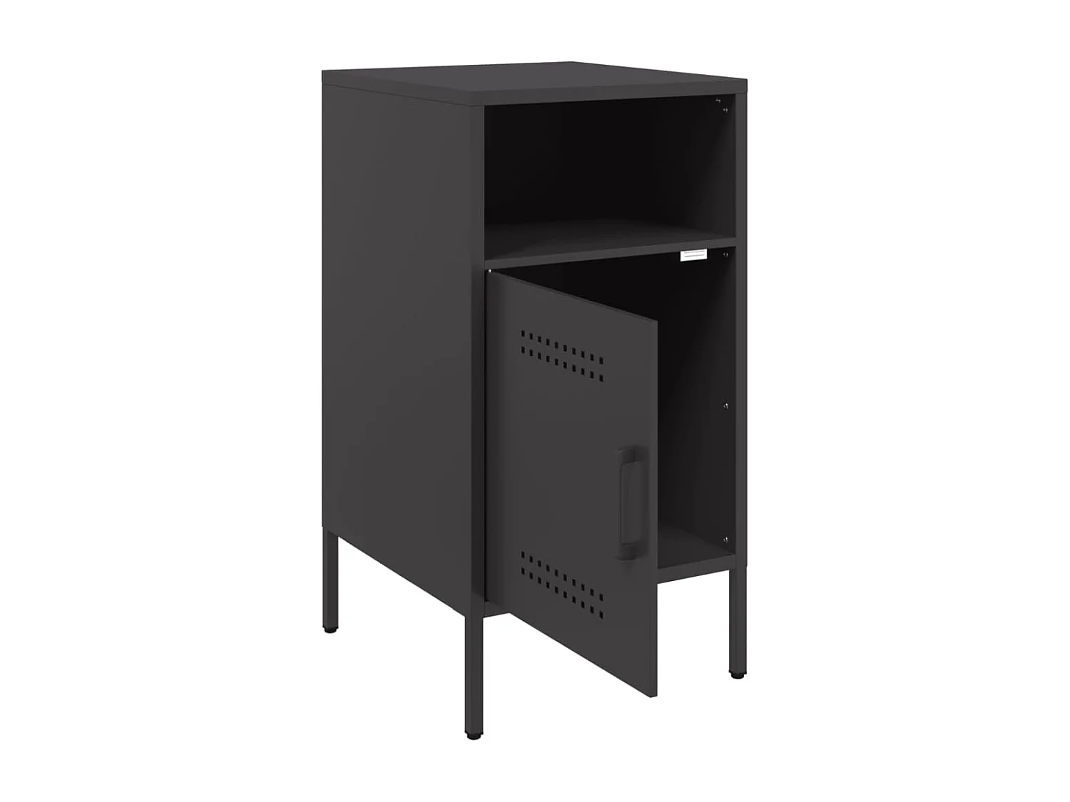 Tables de chevet 2 pcs noir 36x39x68 cm acier
