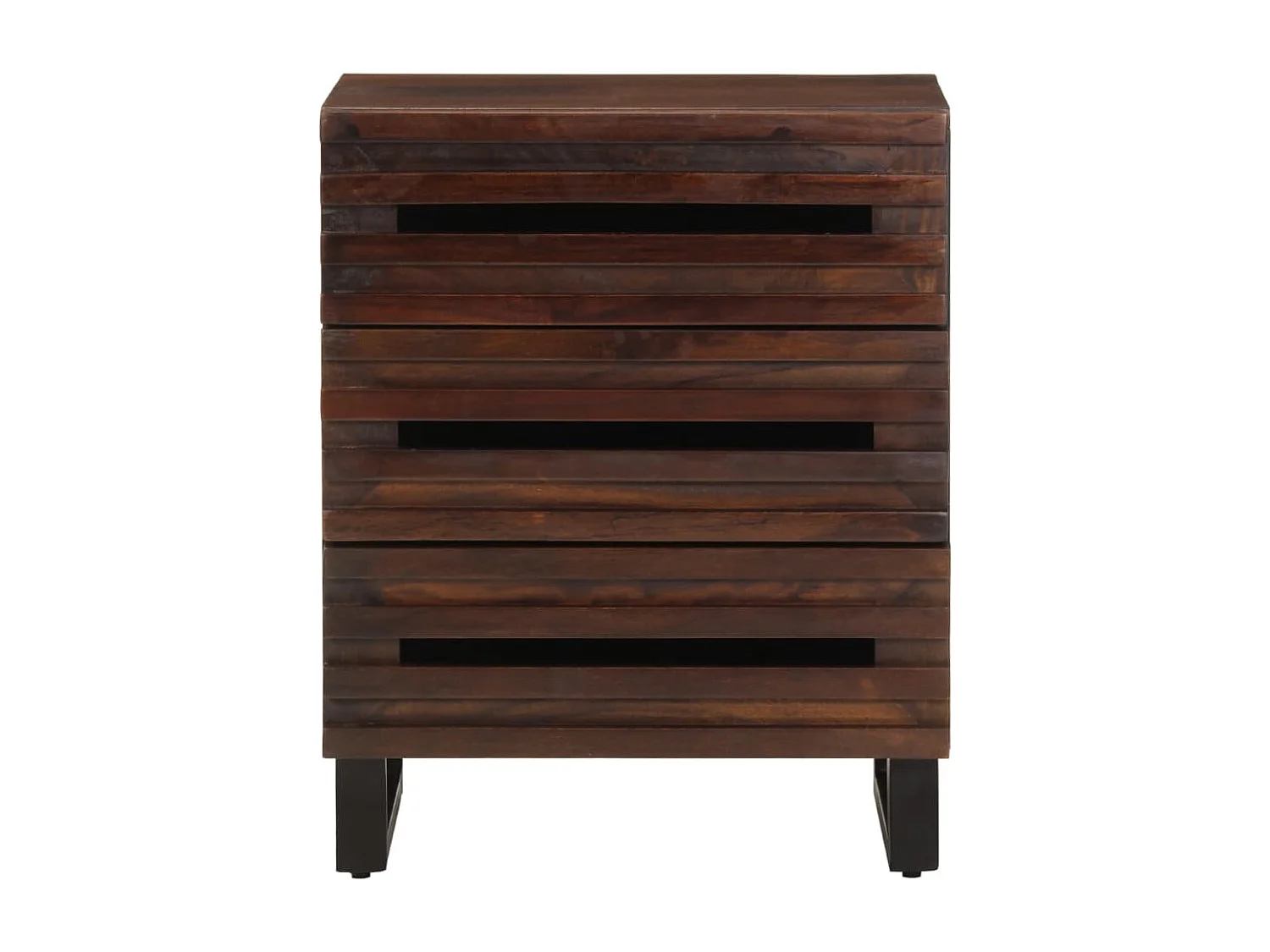 Table de chevet marron 50x34x62 cm bois manguier solide