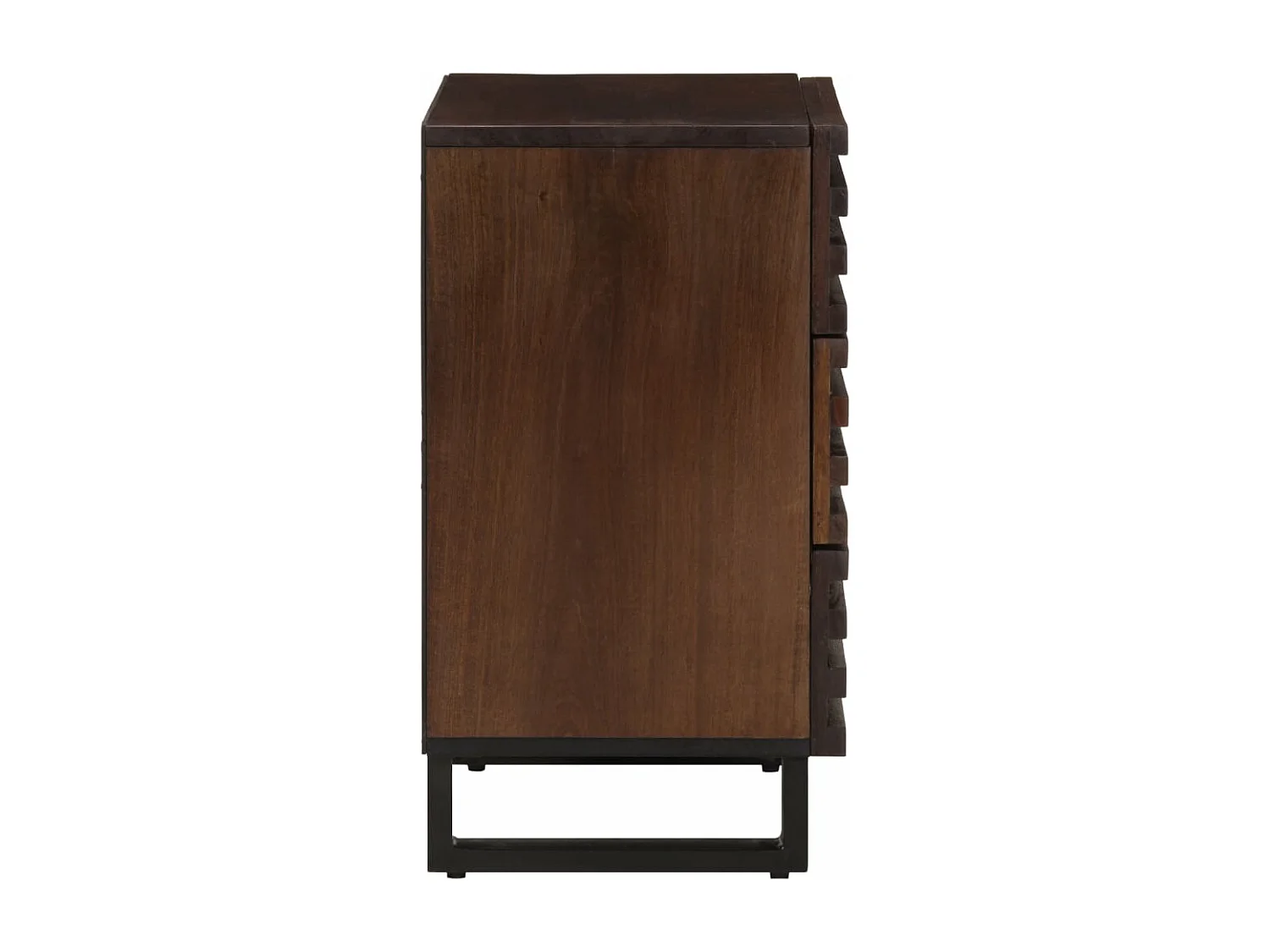 Table de chevet marron 50x34x62 cm bois manguier solide