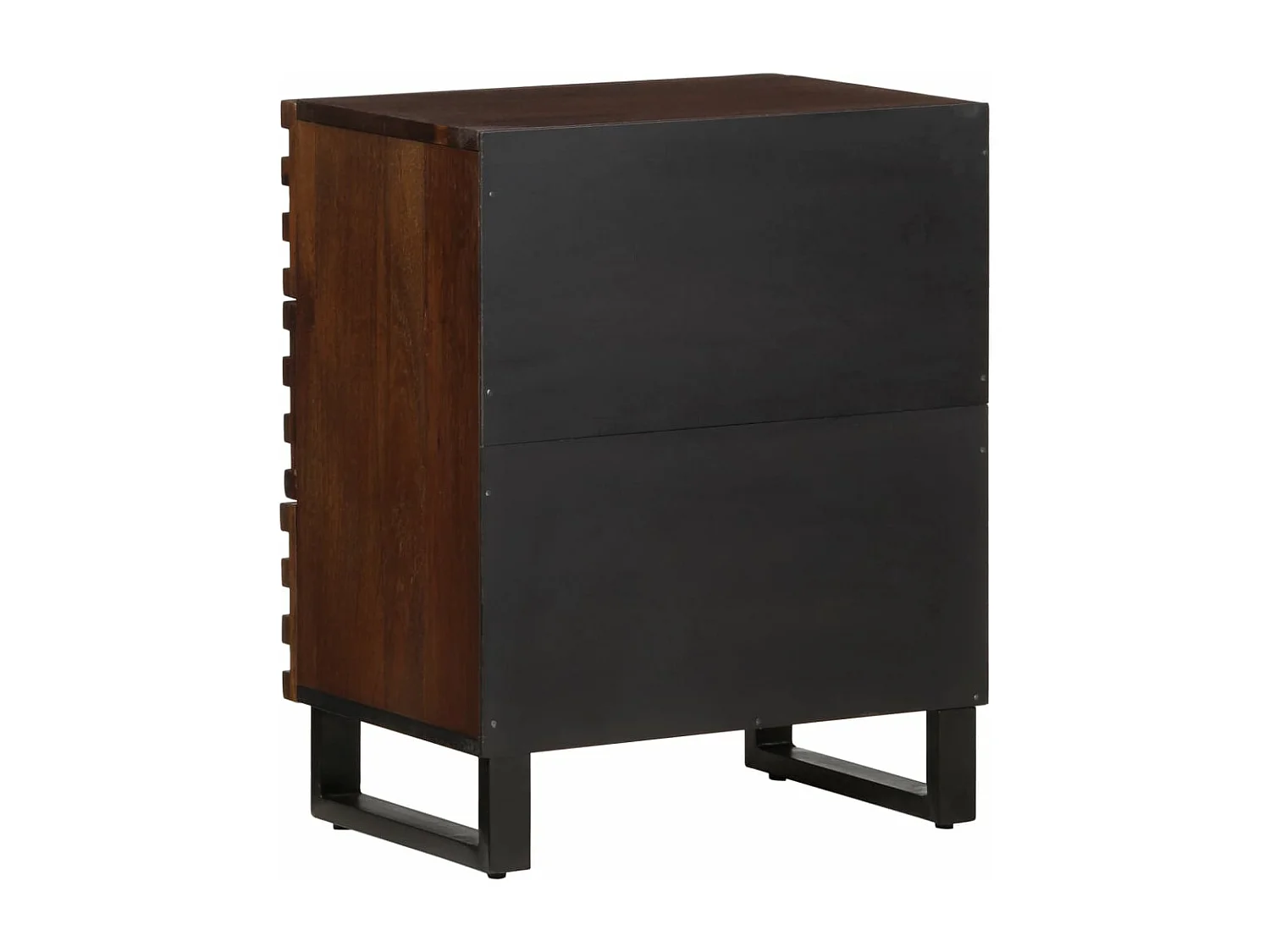 Table de chevet marron 50x34x62 cm bois manguier solide