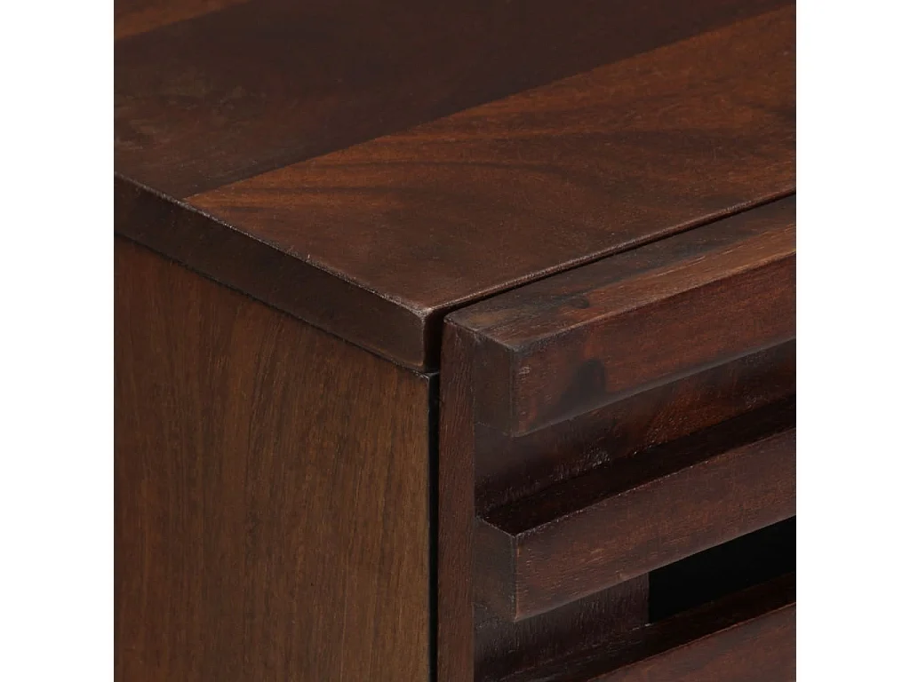 Table de chevet marron 50x34x62 cm bois manguier solide