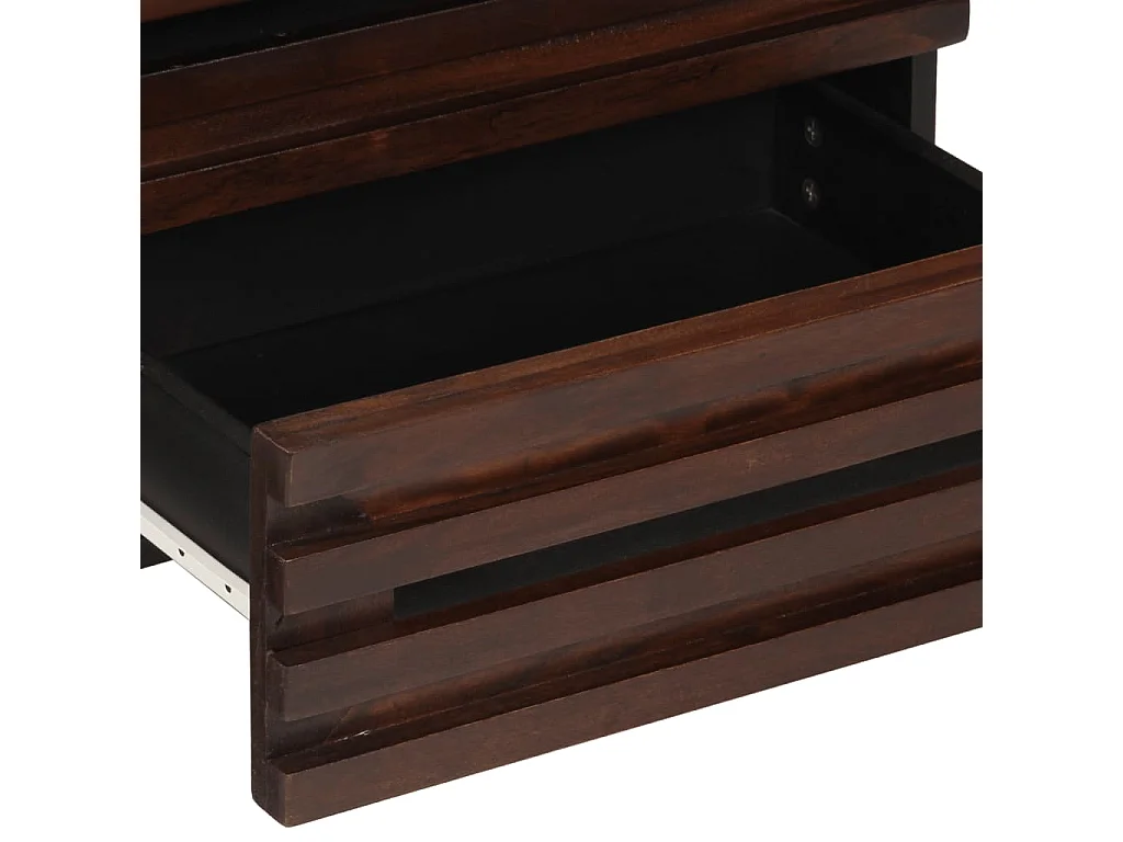 Table de chevet marron 50x34x62 cm bois manguier solide