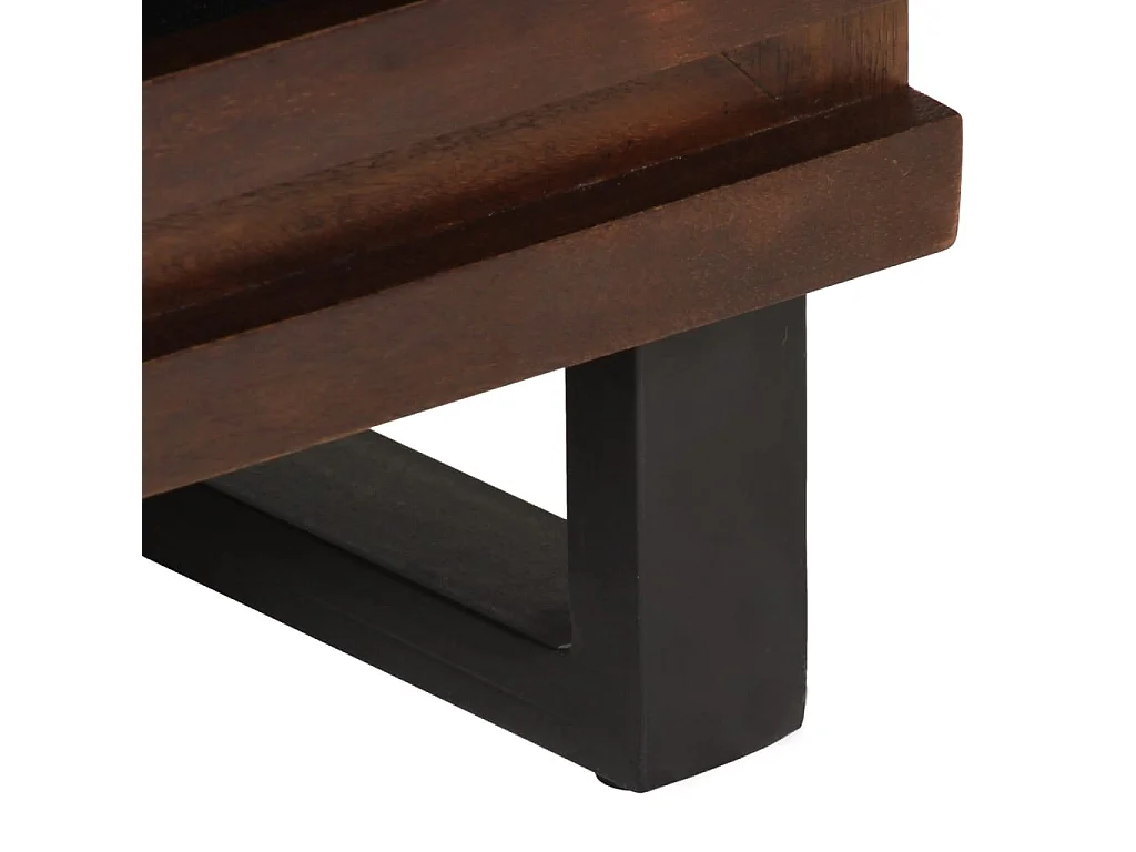 Table de chevet marron 50x34x62 cm bois manguier solide