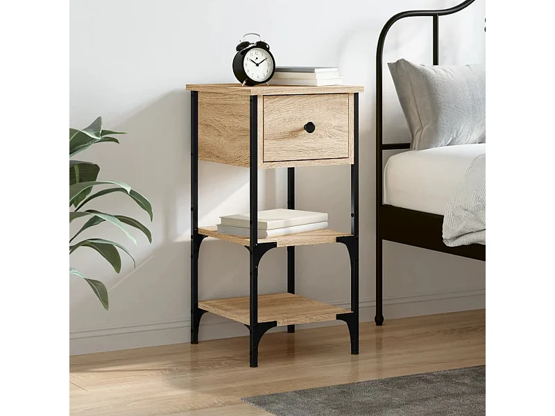 Table de chevet chêne sonoma 34x36x70 cm bois d'ingénierie