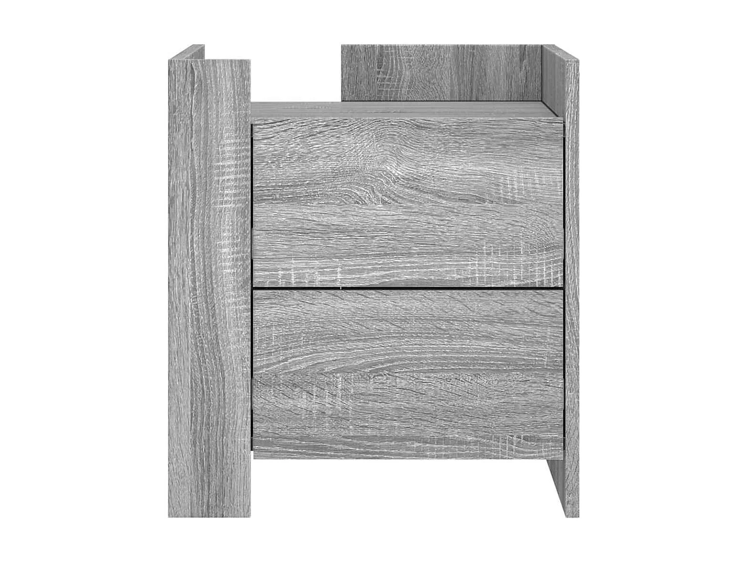 Table de chevet sonoma gris 45x50x50 cm bois d'ingénierie