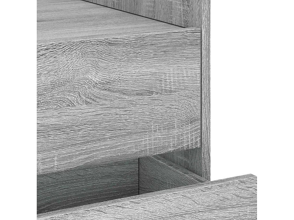 Table de chevet sonoma gris 45x50x50 cm bois d'ingénierie