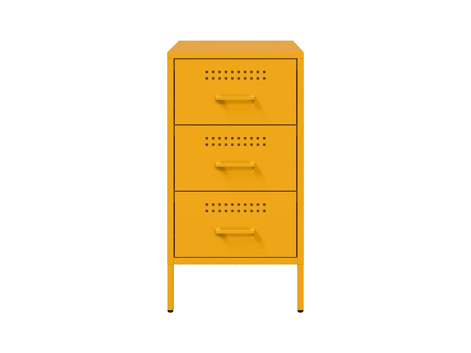 Tables de chevet 2 pcs jaune moutarde 36x39x68 cm acier
