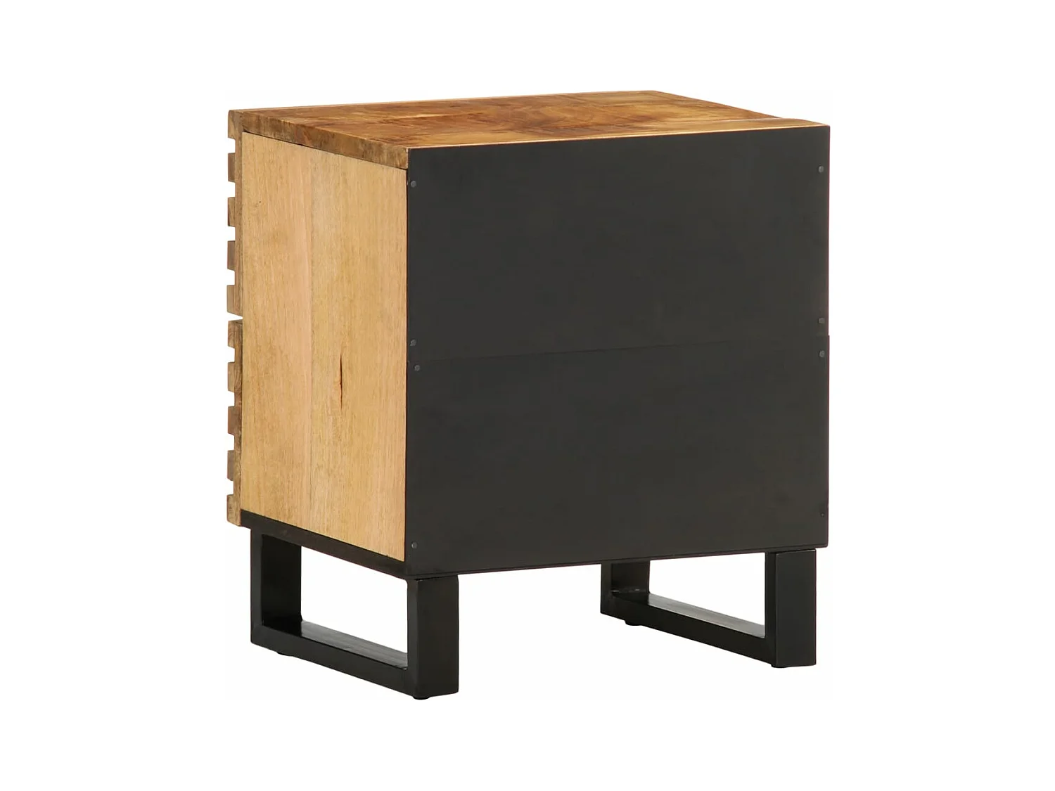 Table de chevet 40x34x46 cm bois de manguier massif brut
