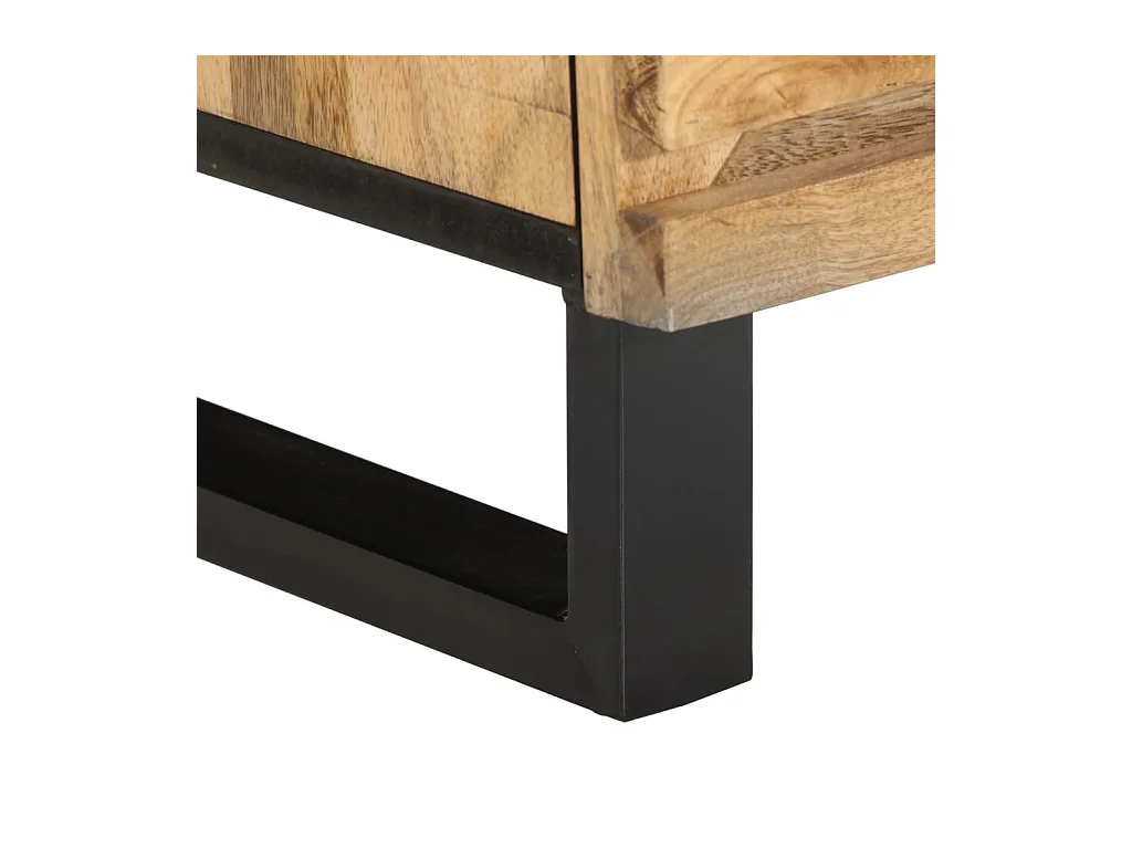Table de chevet 40x34x46 cm bois de manguier massif brut