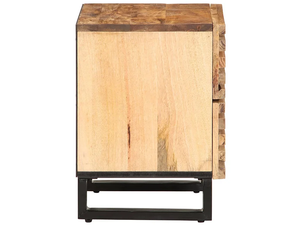 Nachttisch 40x34x46 cm Raues Mangoholz