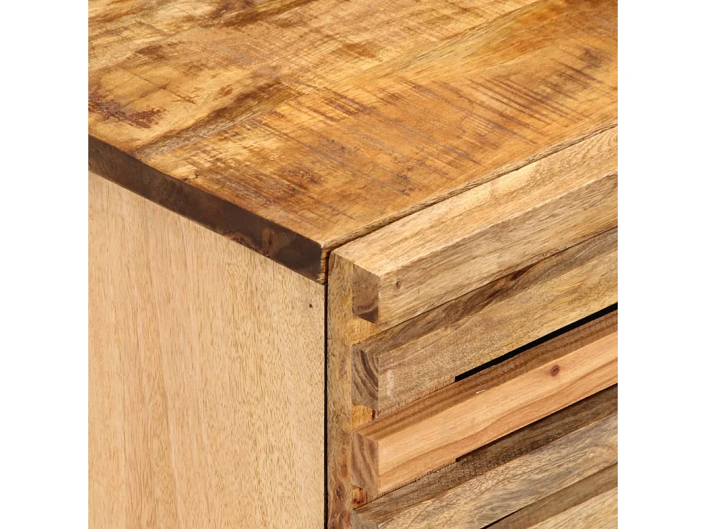 Nachttisch 40x34x46 cm Raues Mangoholz
