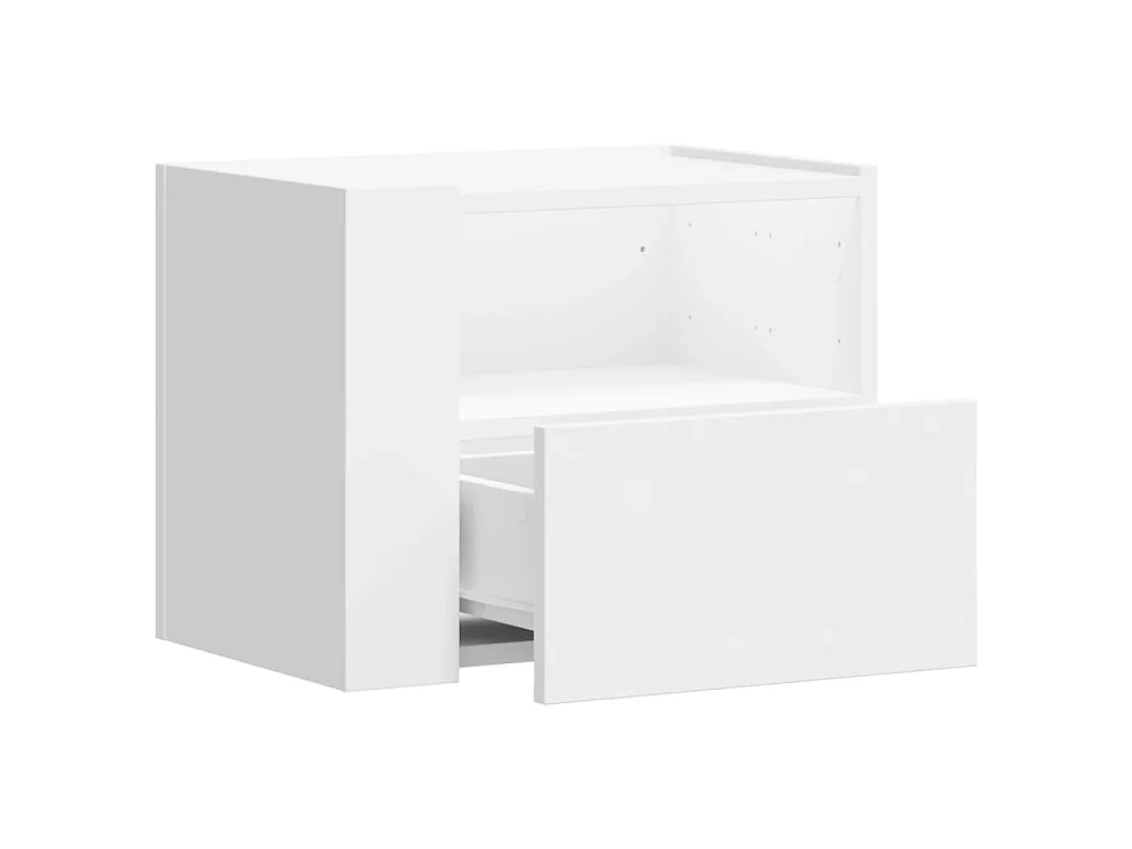 Comodino a Parete Bianco 45x30x35 cm