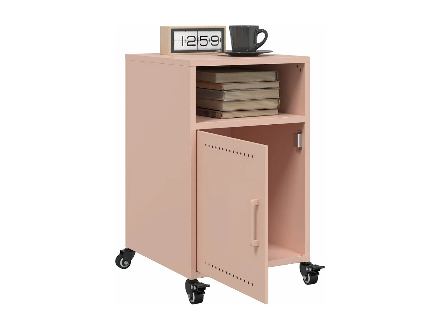 Comodini 2 pz Rosa 36x39x59 cm in Acciaio