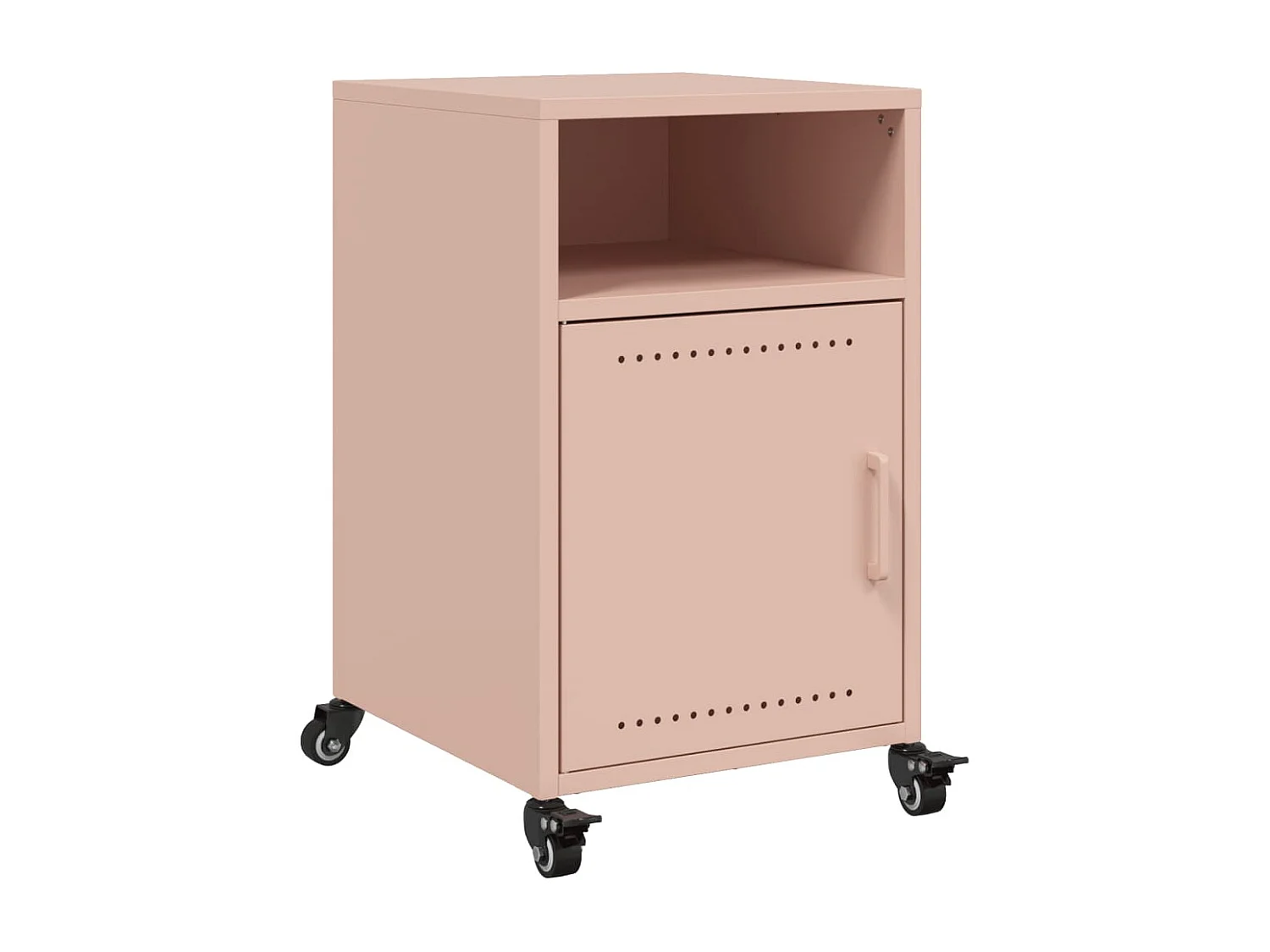 Nachttische 2 Stk. Rosa 36x39x59 cm Stahl