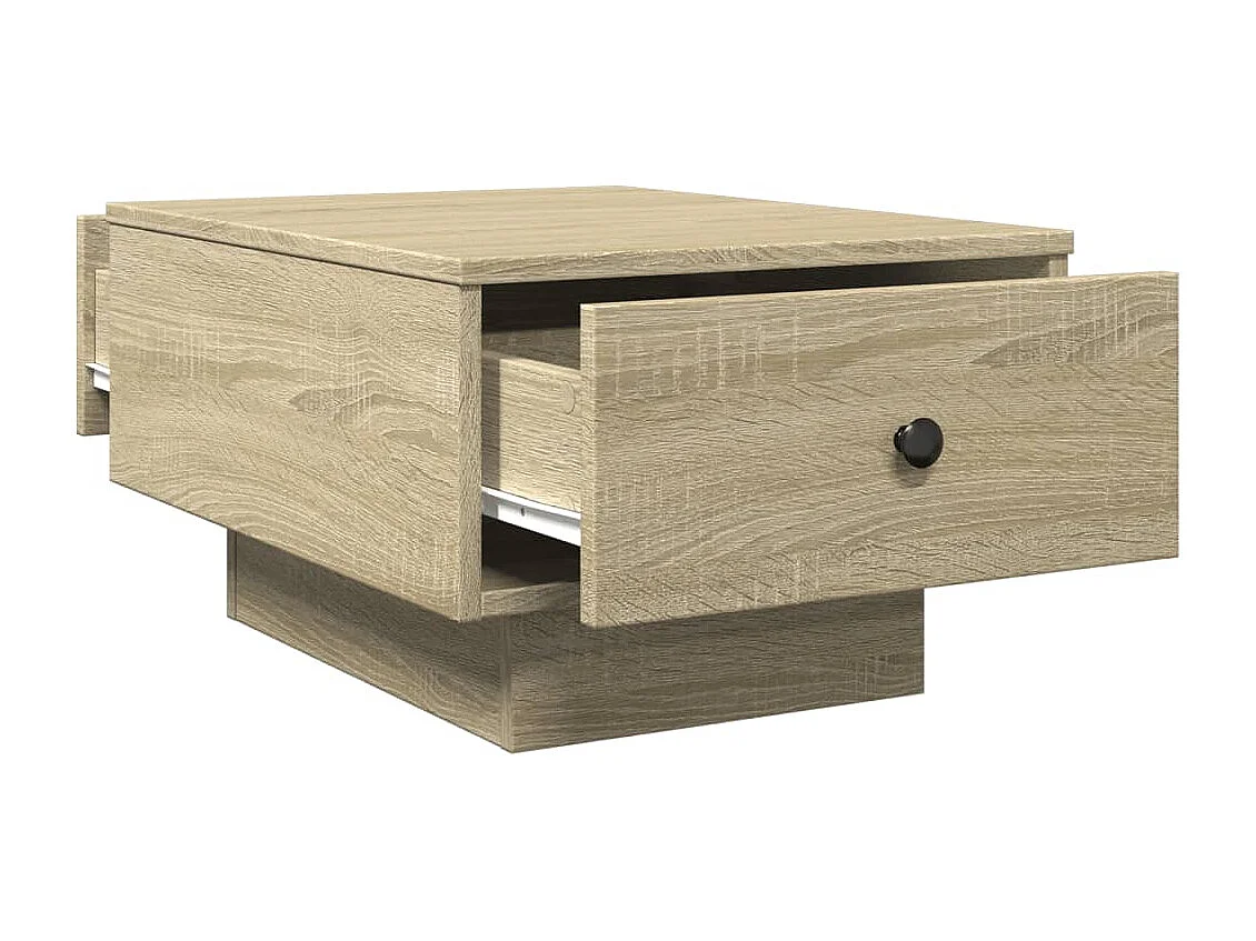 Table basse chêne sonoma 60x45x31 cm bois d'ingénierie