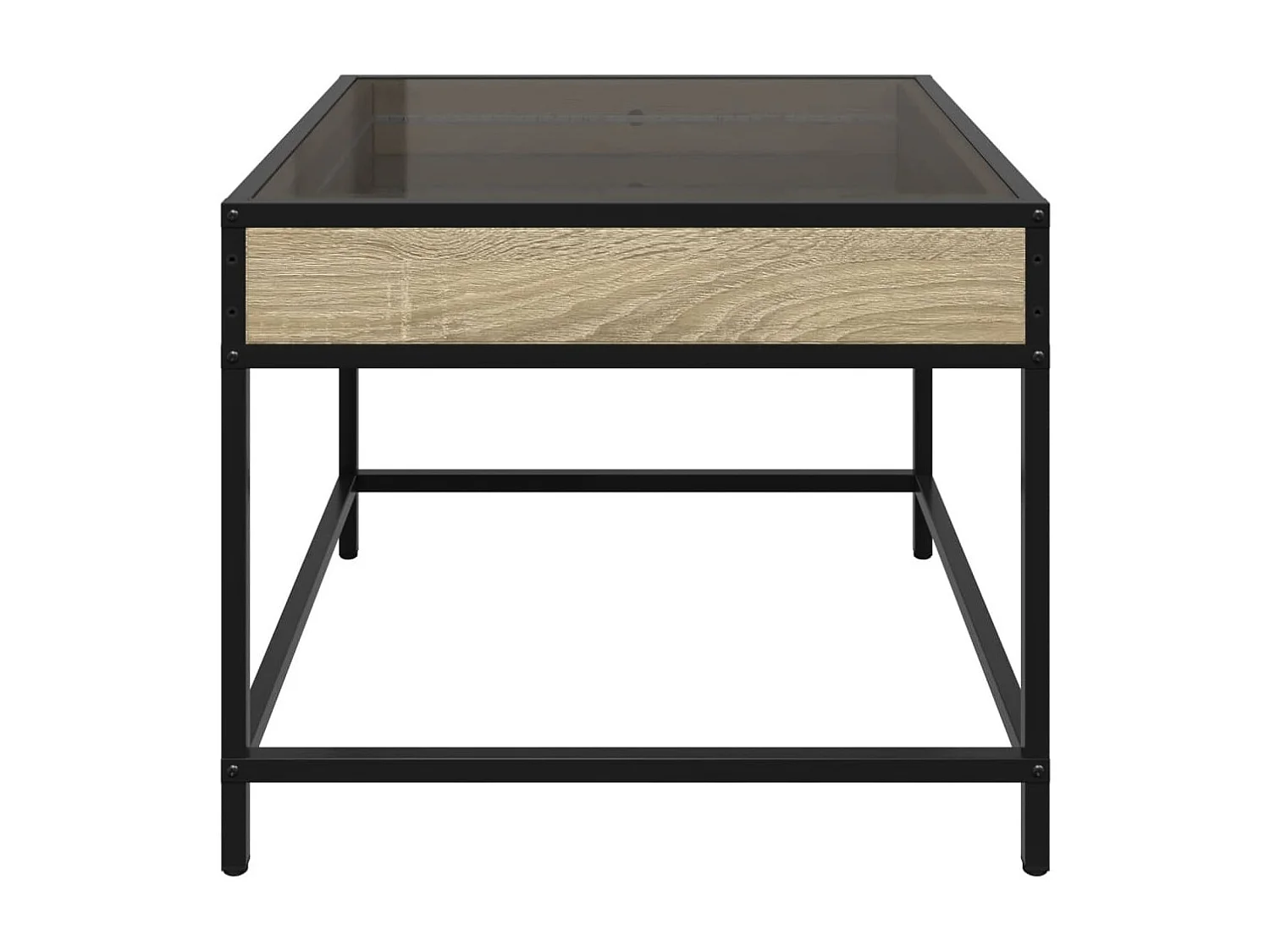 Salontafel met Infinity LED 50x50x41 cm sonoma eikenkleurig