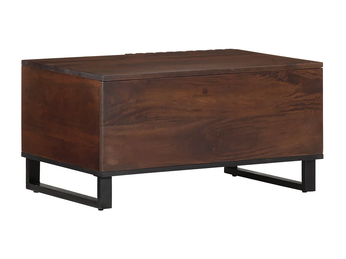 Mesa de centro 80x51x40 cm madeira de mangueira maciça castanho