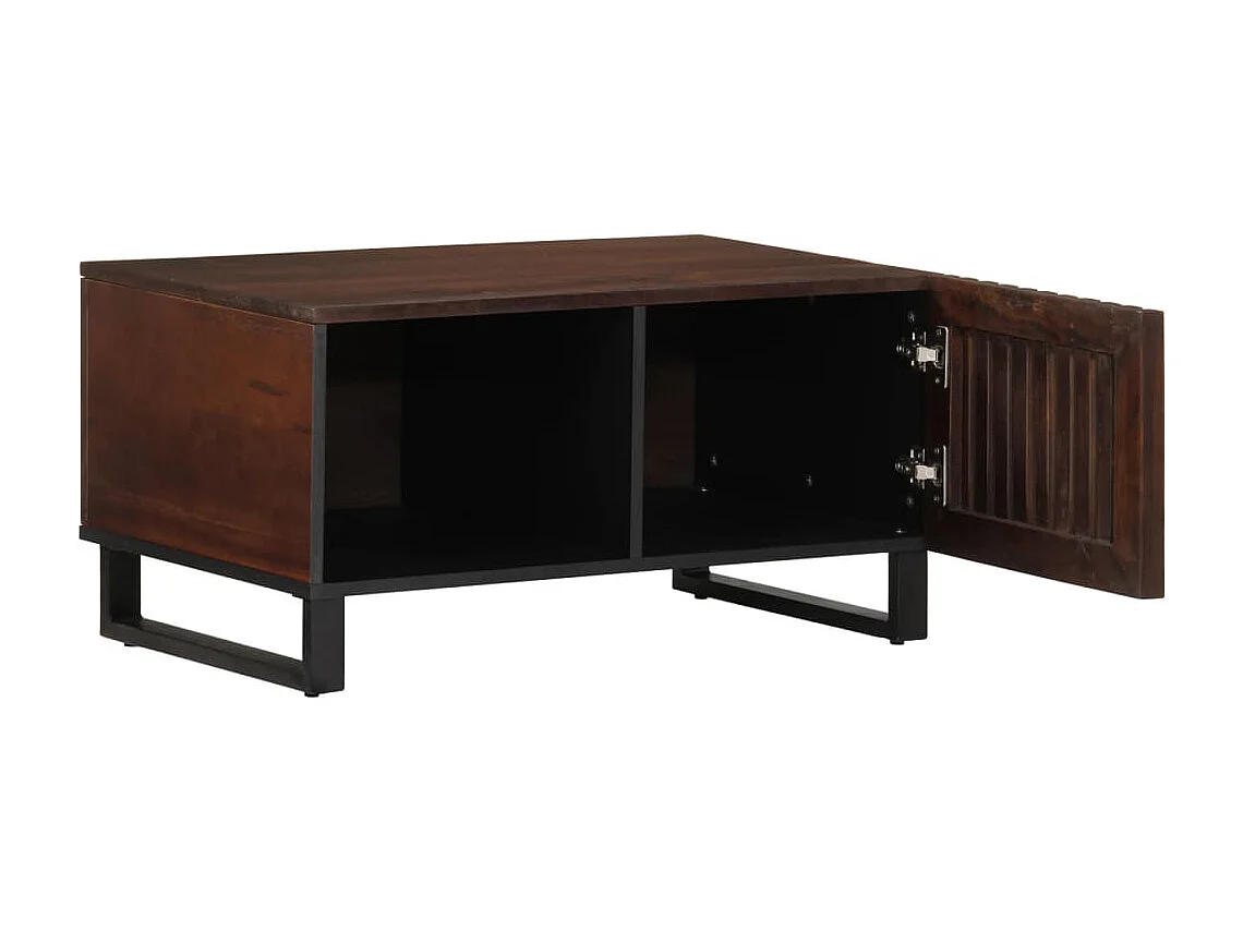 Mesa de centro 80x51x40 cm madeira de mangueira maciça castanho