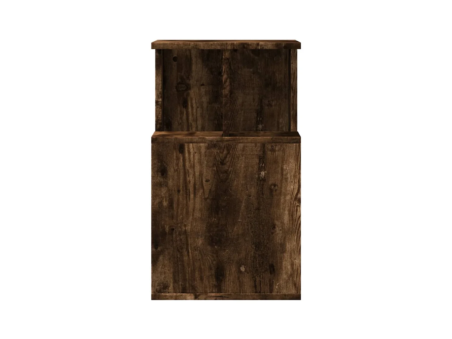 Table d'appoint chêne fumé 35x35x60 cm bois d'ingénierie