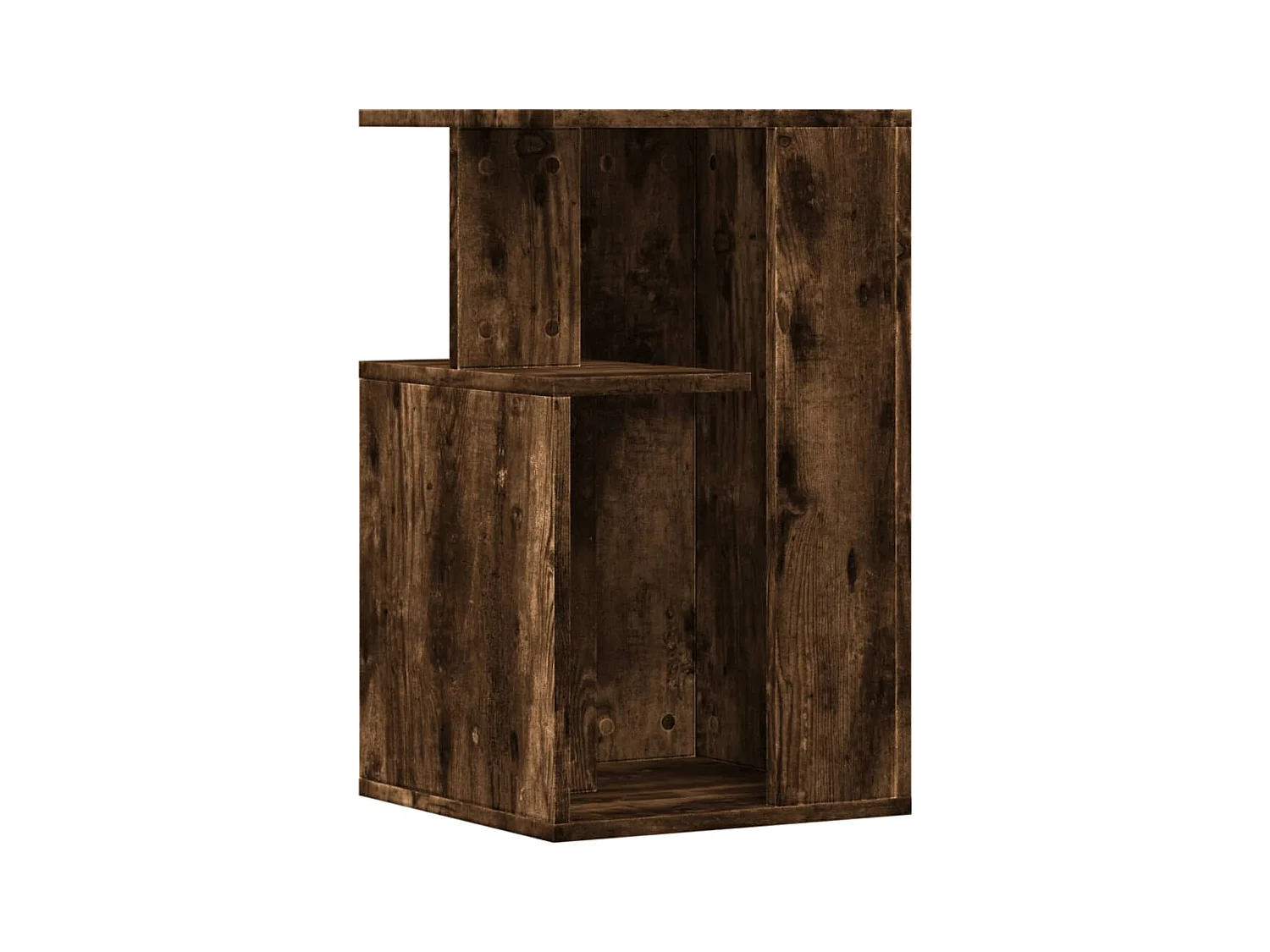 Table d'appoint chêne fumé 35x35x60 cm bois d'ingénierie