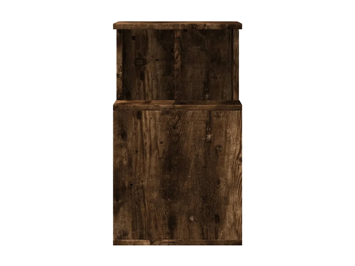 Table d'appoint chêne fumé 35x35x60 cm bois d'ingénierie