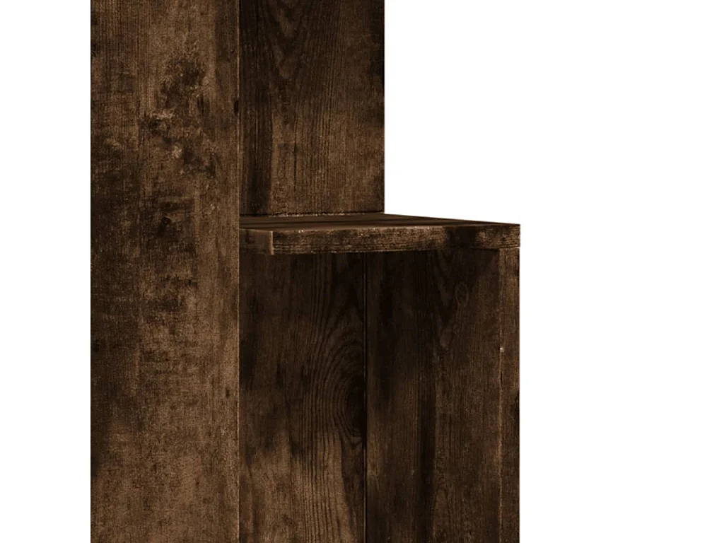 Table d'appoint chêne fumé 35x35x60 cm bois d'ingénierie