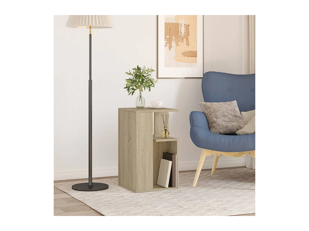 Table d'appoint chêne sonoma 35x35x60 cm bois d'ingénierie