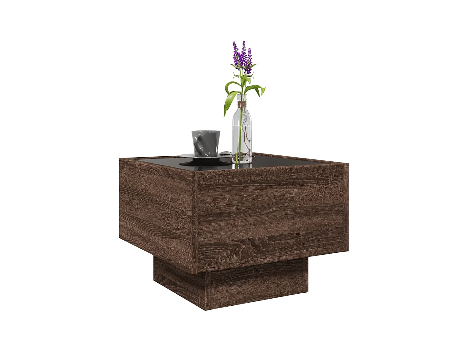 Mesa de apoio c/ LEDs 40x40x30 cm derivados de madeira