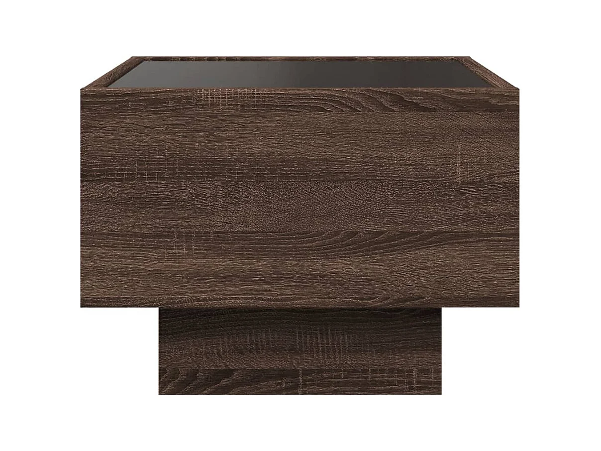 Mesa de apoio c/ LEDs 40x40x30 cm derivados de madeira