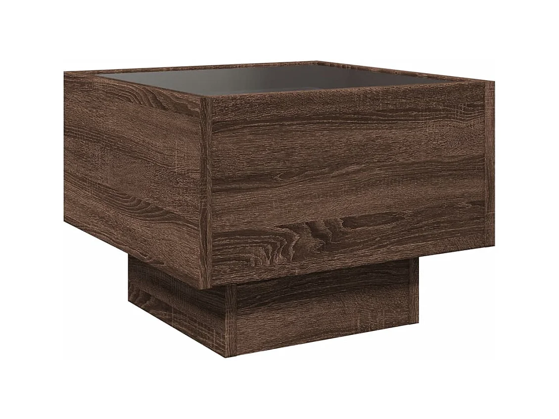 Mesa de apoio c/ LEDs 40x40x30 cm derivados de madeira