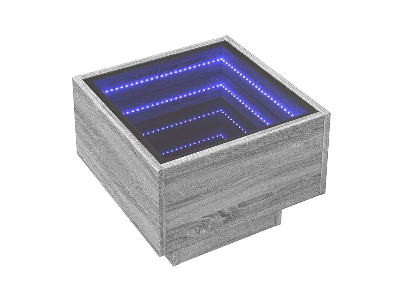 Mesa de apoio c/ LEDs 40x40x30 cm derivados de madeira