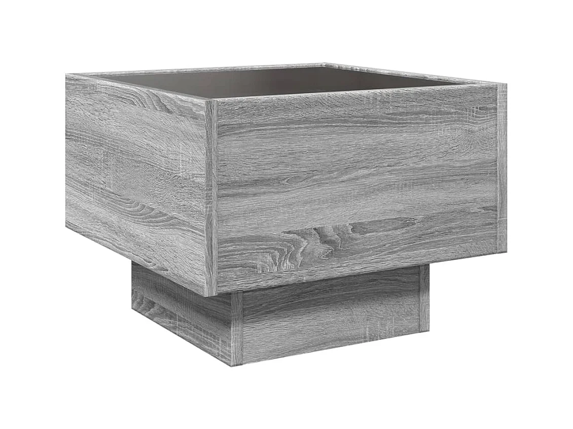 Mesa de apoio c/ LEDs 40x40x30 cm derivados de madeira