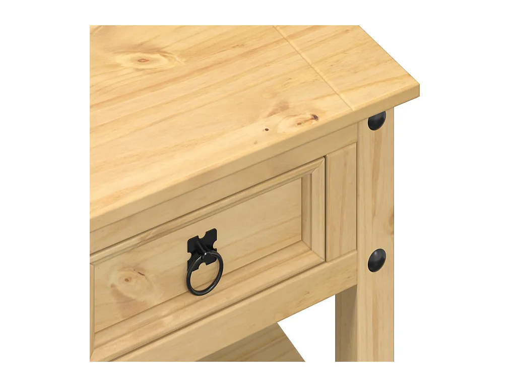 Table basse avec tiroirs Corona 85x50x45 cm bois de pin massif