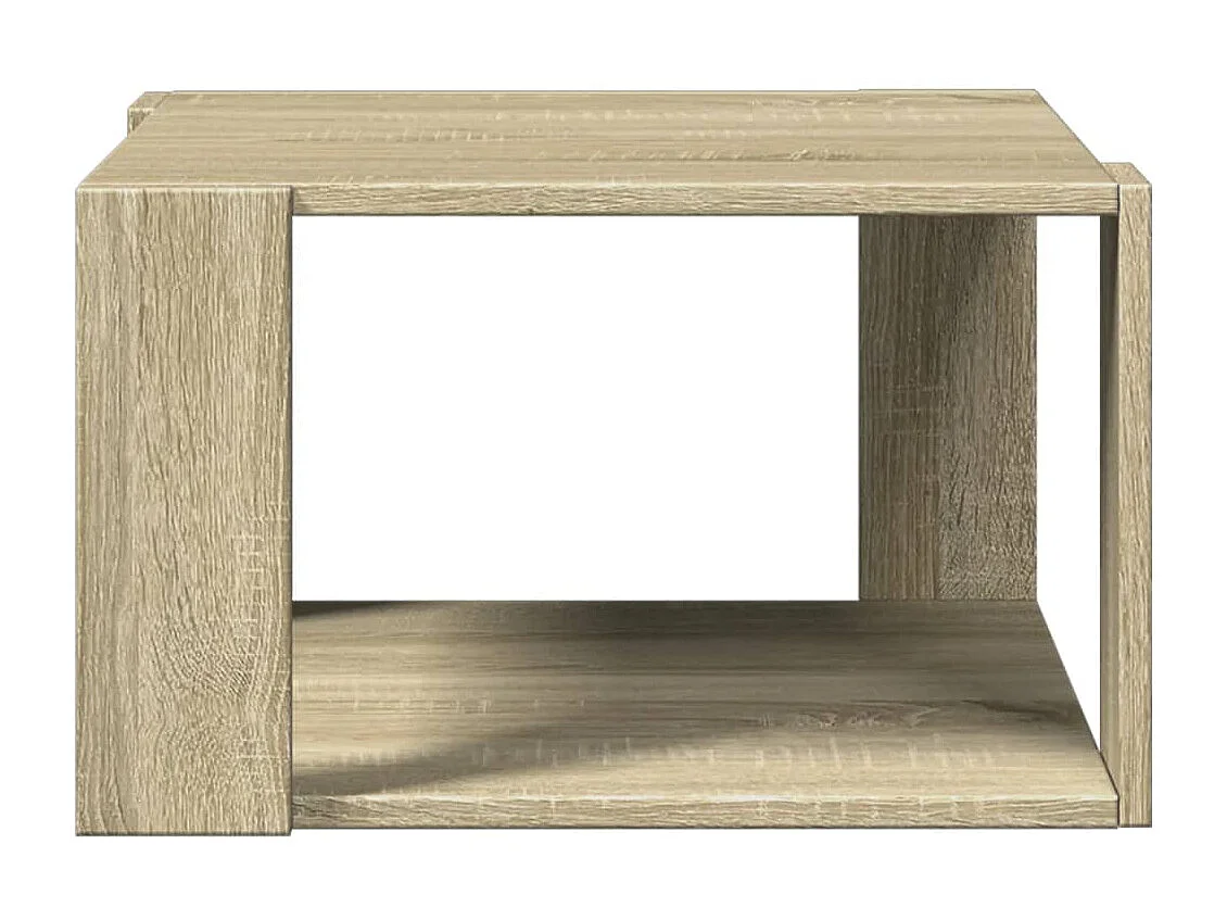 Mesa de centro madera ingeniería roble Sonoma 51,5x51,5x30 cm