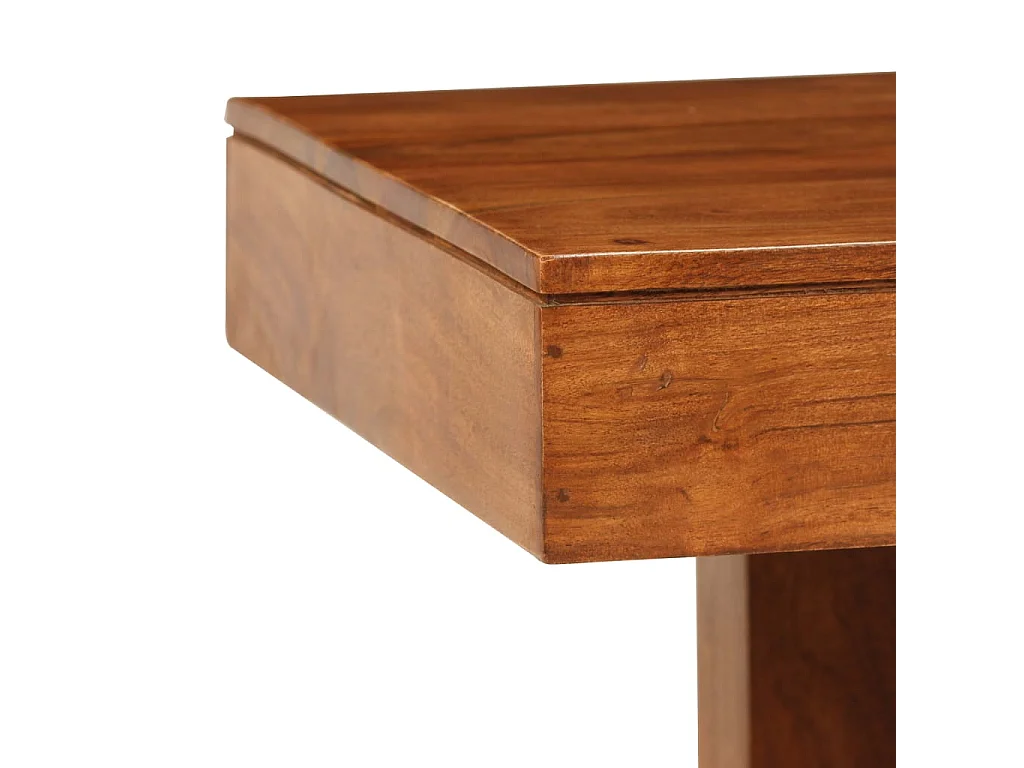 Mesa de centro madera maciza acacia acabado miel 100x50x30 cm