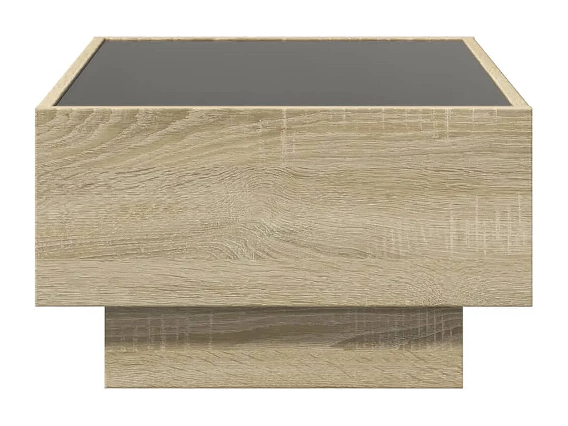 Table basse avec LED chêne sonoma 70x50x30 cm bois d'ingénierie