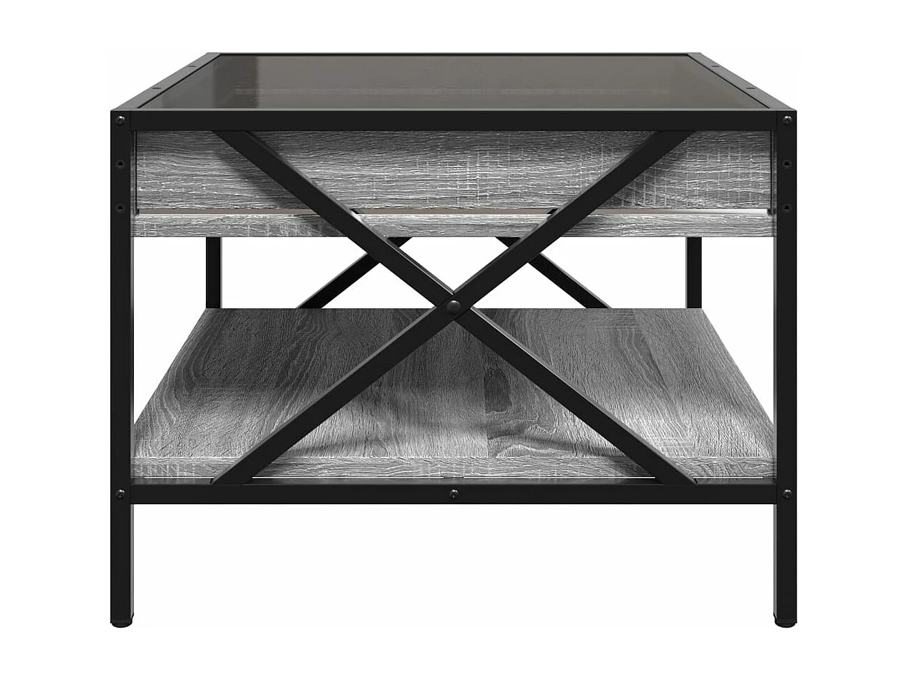 Table basse avec LED Infinity sonoma gris 50x50x38 cm