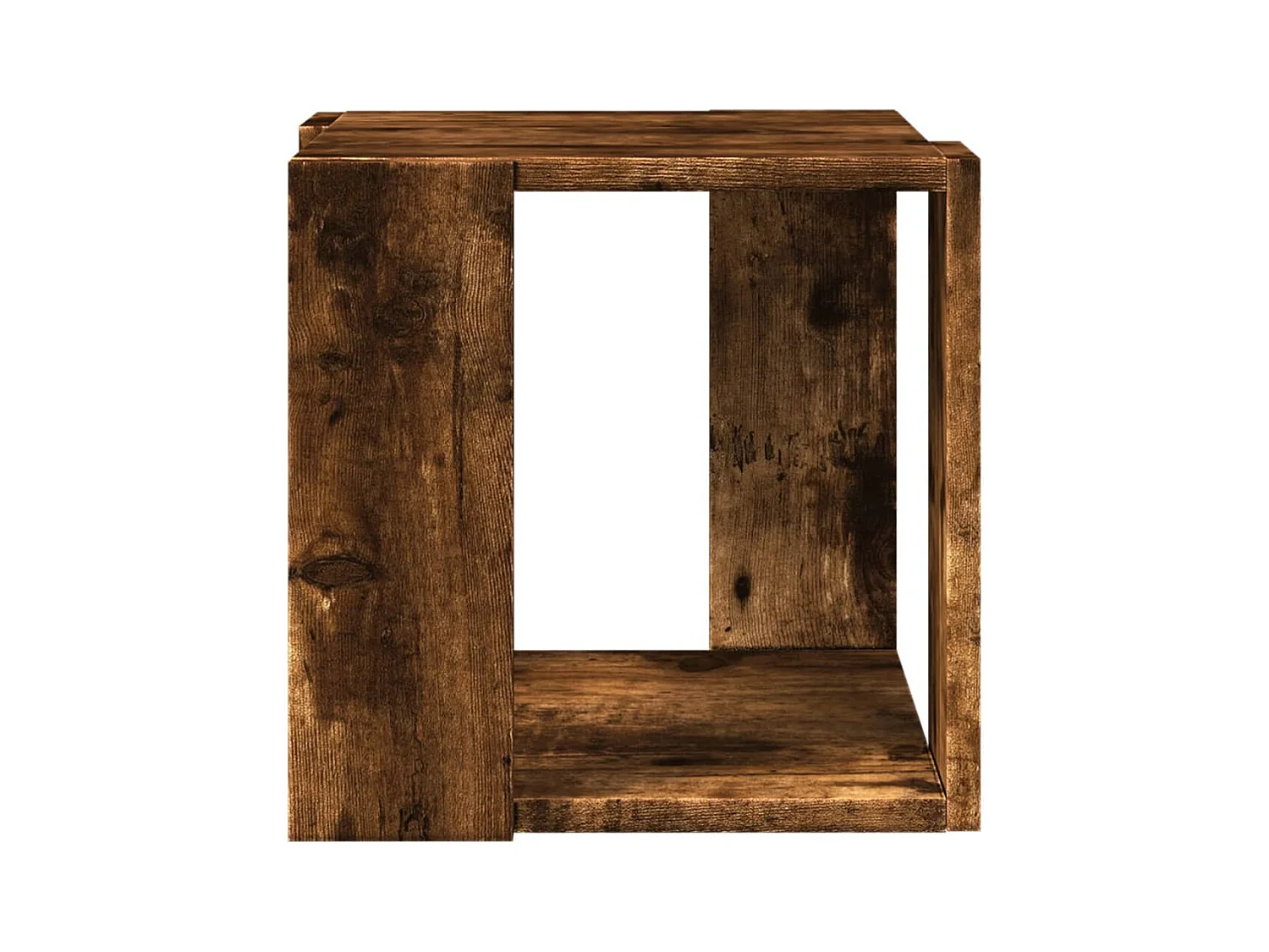 Table basse chêne fumé 32x32x30 cm bois d'ingénierie