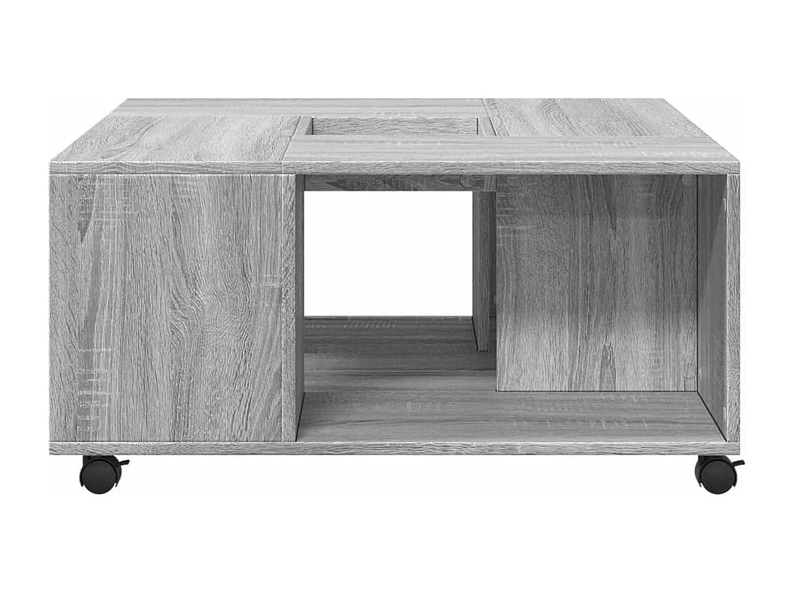 Table basse sonoma gris 80x80x40 cm bois d'ingénierie