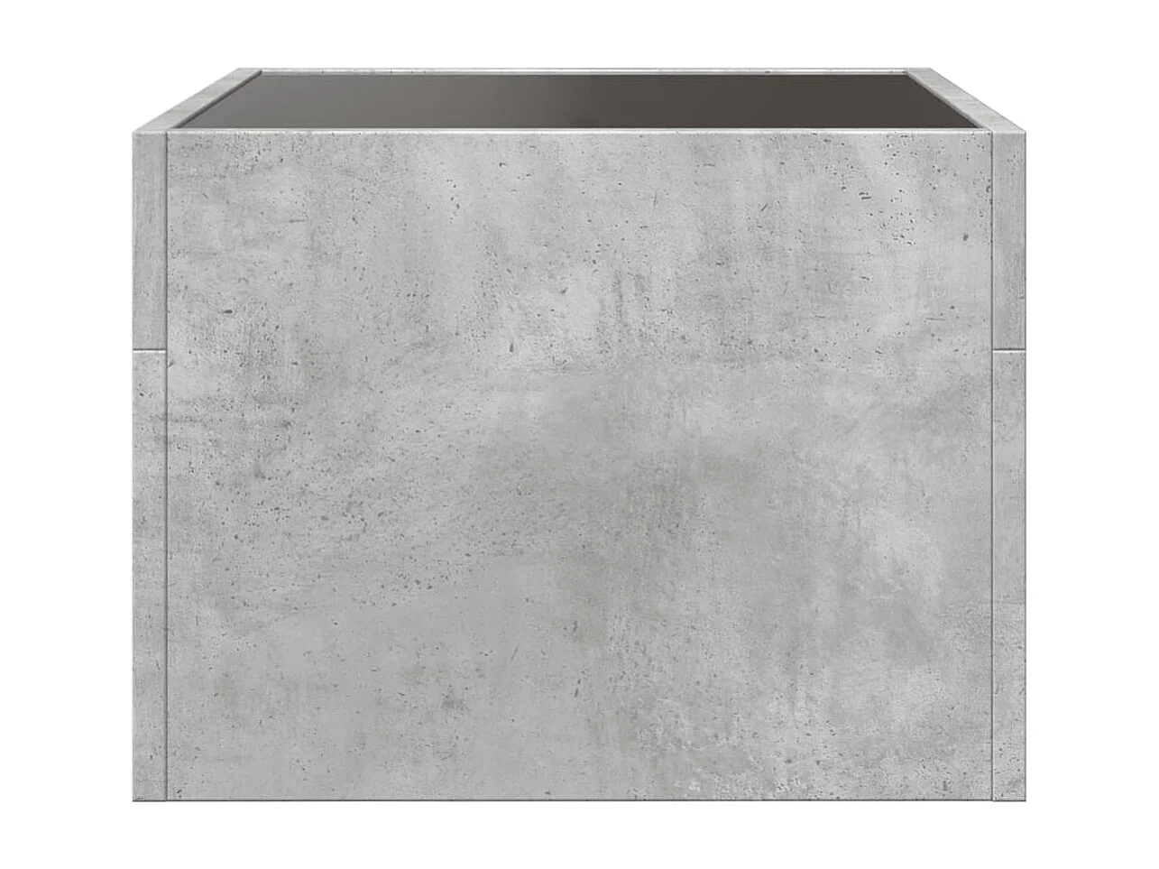 Table basse avec LED infini gris béton 40x40x30 cm