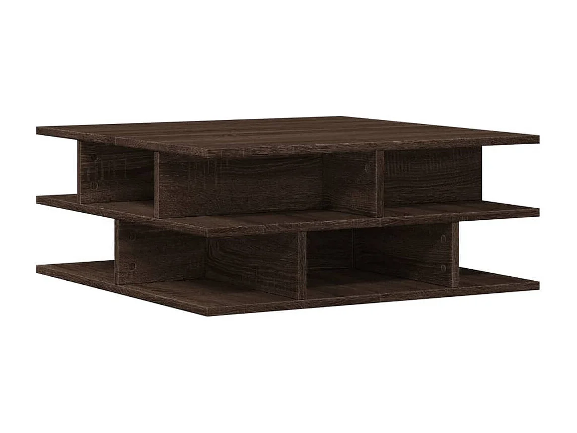 Table basse chêne marron 70x70x29 cm bois d'ingénierie