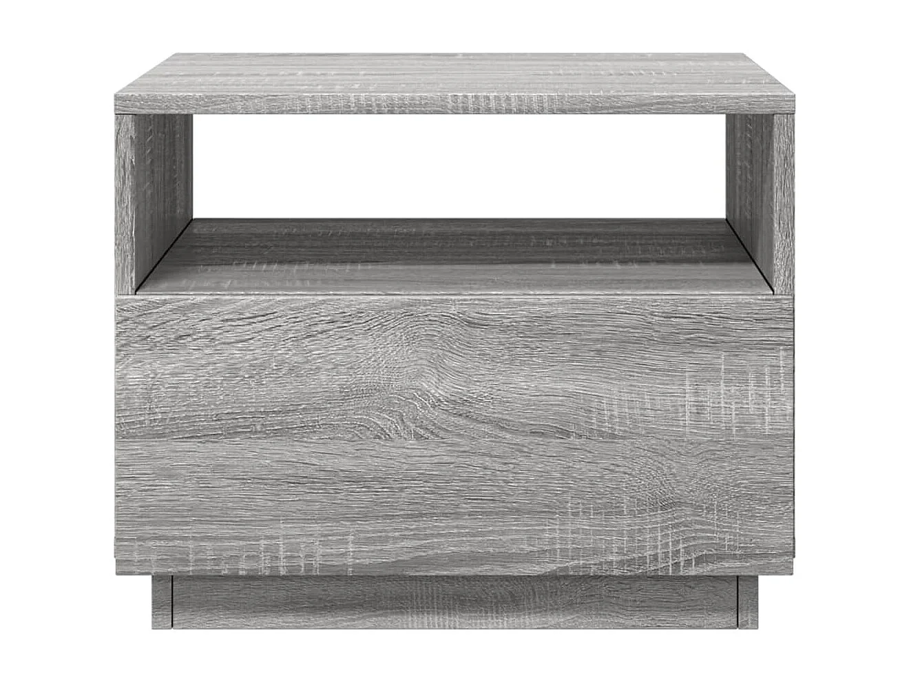 Table basse avec lumières LED sonoma gris 50x49x40 cm