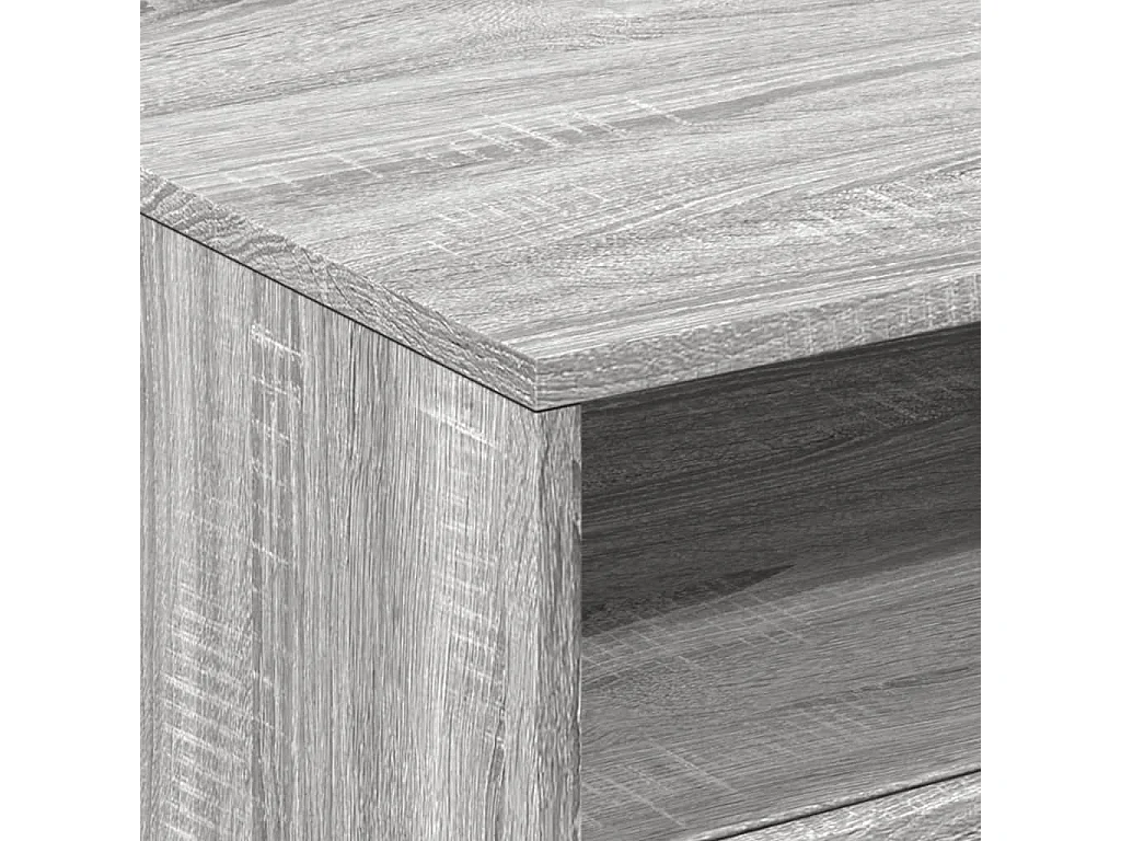 Table basse avec lumières LED sonoma gris 50x49x40 cm