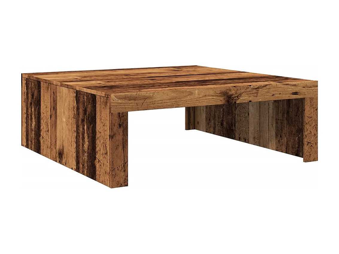 Mesa de centro madera de ingeniería envejecida 100x100x35 cm