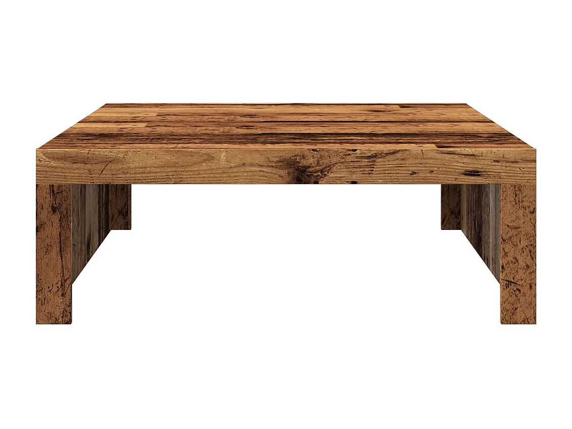 Mesa de centro madera de ingeniería envejecida 100x100x35 cm