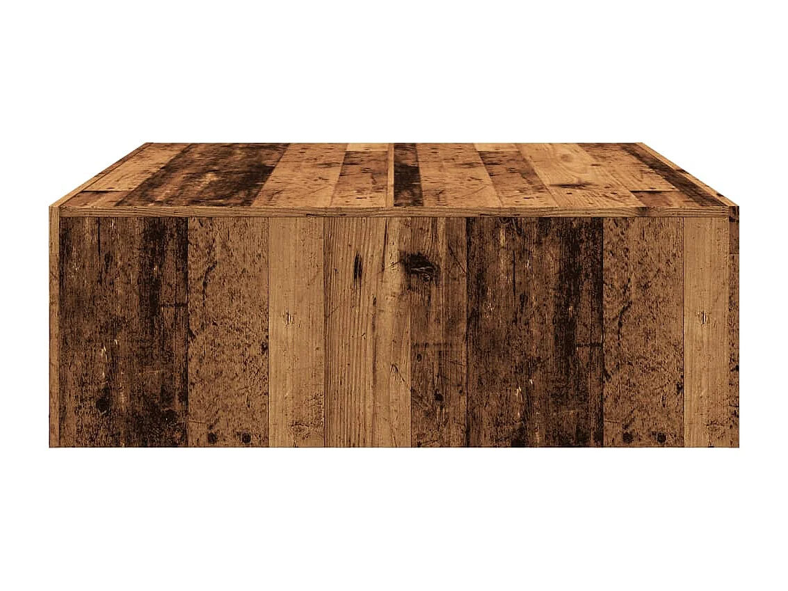 Mesa de centro madera de ingeniería envejecida 100x100x35 cm